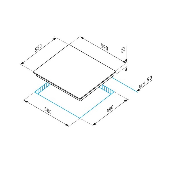 Готварски плот Pyramis, с 2 газови котлони | HomeZONA Готварски плот Pyramis