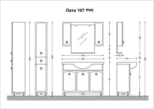 Мебели за баня - vst-lp10751-2