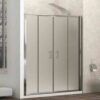 Параван за баня FLORA 600, с две плъзгащи врати, хром - Image 2
