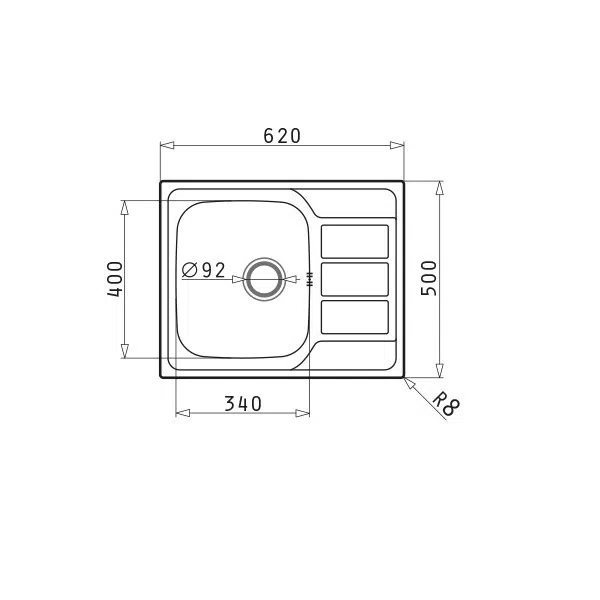 Мивка за кухня ATHENA, за вграждане, инокс | HomeZONA Мивка за кухня ATHENA
