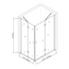 Душ кабина, прозрачно стъкло, 120х80х190 см - Image 3