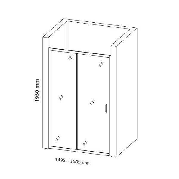 Параван за баня SD-001C, 120-160х190 см, черен | HomeZONA Параван за баня SD-001C