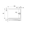 Душ корито правоъгълно ELEMNT Slim, бяло - Image 3