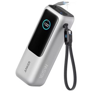 Външна батерия Anker 25000 mAh, 165W, USB-C кабел, сива | HomeZONA Външна батерия Anker 25000 mAh
