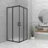 Врата и стационарно стъкло за душ кабина BELLA S, черен - Image 2