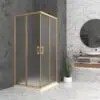 Врата и стационарно стъкло за душ кабина BELLA S, злато - Image 2