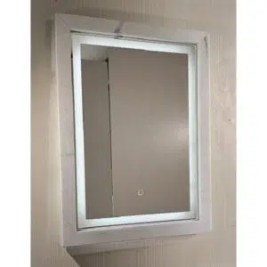 Огледало за баня LED MIRROR, с мраморна рамка