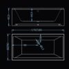Хидромасажна вана БЕРЛИН ДУО Exclusiv Flat 12, 170-180 см, бял - Image 2