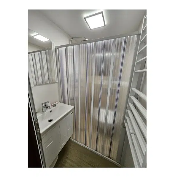 Параван за баня FLEX, хармоника, 60-170×185 см, обков PVC – бял | HomeZONA Параван за баня FLEX