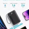 Външна батерия Anker 335 PowerCore, 20000 mAh, 22.5W, USB-C, USB-A, черен - Image 3