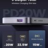 Външна батерия UGREEN Wireless 15W, 10000 mAh, 20W, USB-A, USB-C, сив - Image 3