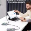 Външна батерия UGREEN Wireless 15W, 10000 mAh, 20W, USB-A, USB-C, сив - Image 6