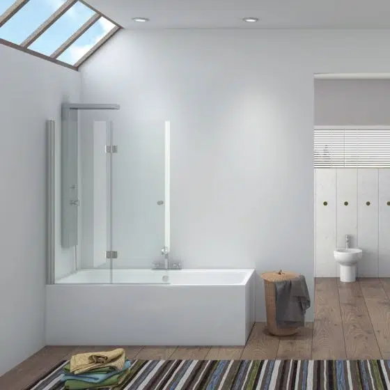 Параван за вана VASCA S 7 Cristalo, хром | HomeZONA Параван за вана VASCA S 7 Cristalo