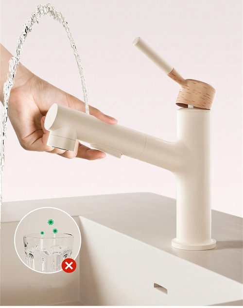 Смесител за баня Scandinavian 2, с издърпващ се чучур | HomeZONA Смесител за баня Scandinavian 2