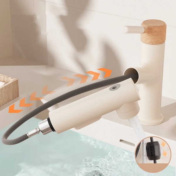 Смесител за баня Scandinavian 2, с издърпващ се чучур | HomeZONA Смесител за баня Scandinavian 2