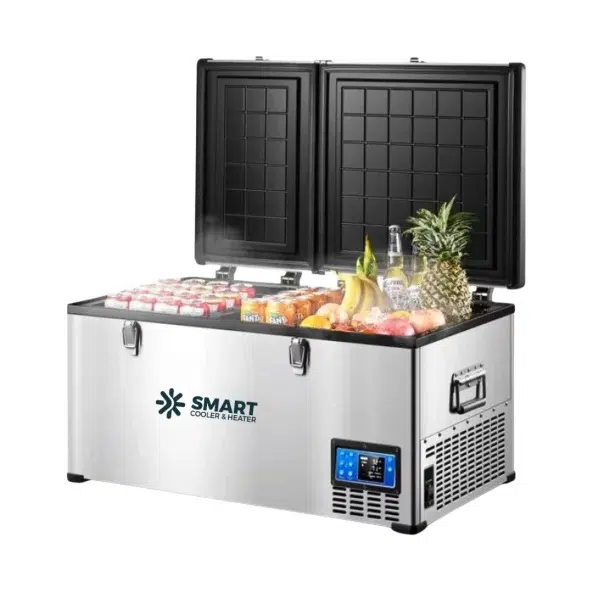 Хладилник за автомобил Smart Cooler 80л, двойна зона, Bluetooth | HomeZONA Хладилник за автомобил Smart Cooler 80л