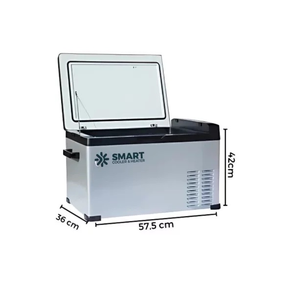 Хладилник за автомобил Smart Cooler 40л, LCD дисплей, Bluetooth | HomeZONA Хладилник за автомобил Smart Cooler 40л
