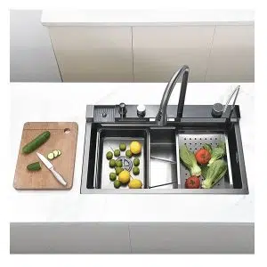Мивка за кухня Spark W12, 75х46, филтър за вода и Led дисплей | HomeZONA Мивка за кухня Spark W12
