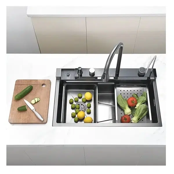 Мивка за кухня Spark W12, 75х46, филтър за вода и Led дисплей | HomeZONA Мивка за кухня Spark W12