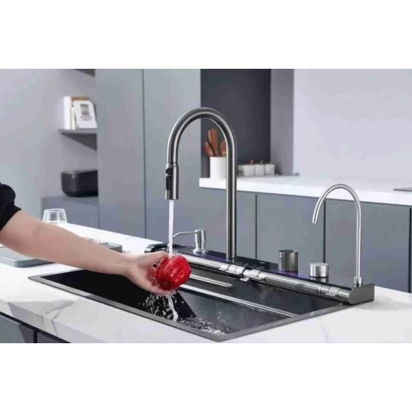 Мивка за кухня Smart Heater 10, 75х46, филтър за вода и Led дисплей | HomeZONA Мивка за кухня Smart Heater 10