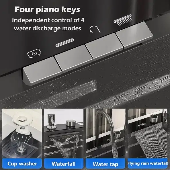 Мивка за кухня Smart Heater 4, филтър за вода и Led дисплей | HomeZONA Мивка за кухня Smart Heater 4