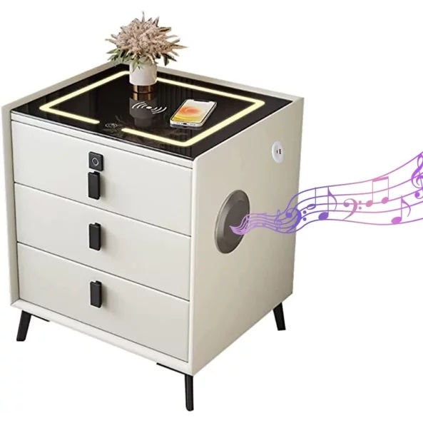 Smart нощно шкафче M3106, LED, Bluetooth , USB и Type-C портове | HomeZONA Smart нощно шкафче M3106