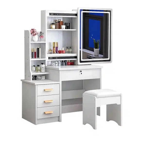 Тоалетка за грим S3201, LED осветление | HomeZONA Тоалетка за грим S3201