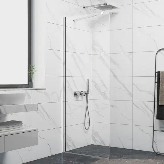 Параван за баня CRISTINA, 40-60х200 см, хром | HomeZONA Параван за баня CRISTINA