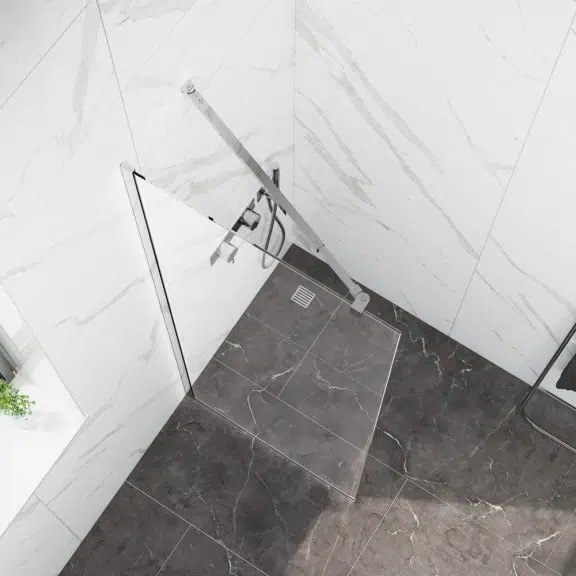 Параван за баня CRISTINA, 40-60х200 см, хром | HomeZONA Параван за баня CRISTINA