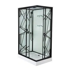 Хидромасажна душ кабина DECO BLACK, в черно | HomeZONA Хидромасажна душ кабина DECO BLACK