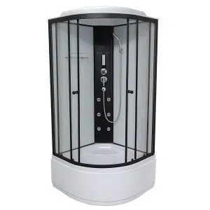 Хидромасажна душ кабина Future Black, с високо корито | HomeZONA Хидромасажна душ кабина Future Black