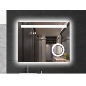 Огледало за баня L1007, LED осветление, 80х60 см | HomeZONA Огледало за баня L1007