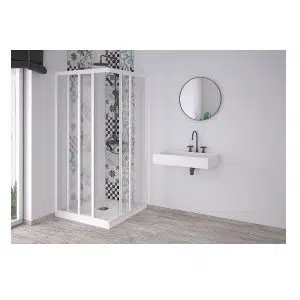 Душ кабина ACRIL Doccia, 1.8 мм акрил-мат, обков PVC, бял | HomeZONA Душ кабина ACRIL Doccia