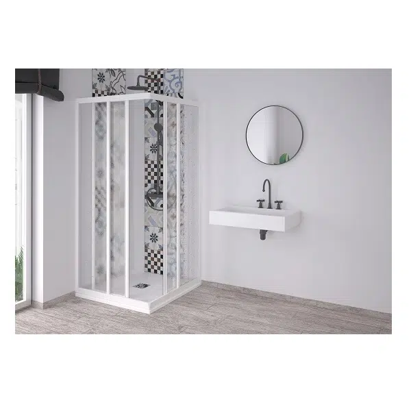 Душ кабина ACRIL Doccia, 1.8 мм акрил-мат, обков PVC, бял | HomeZONA Душ кабина ACRIL Doccia