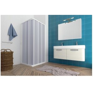 Душ кабина FLEX Doccia, обков PVC, тип хармоника, бял | HomeZONA Душ кабина FLEX Doccia
