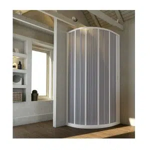 Душ кабина FLEX Forte, обков PVC, тип хармоника, бял | HomeZONA Душ кабина FLEX Forte