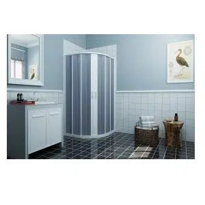 Душ кабина FLEX Forte 2, обков PVC, тип хармоника, бял | HomeZONA Душ кабина FLEX Forte 2