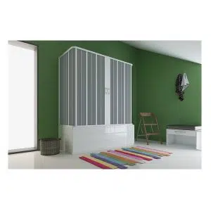 Параван за вана FLEX Vasca 5, 70х170х70×150 см, обков PVC, бял | HomeZONA Параван за вана FLEX Vasca 5