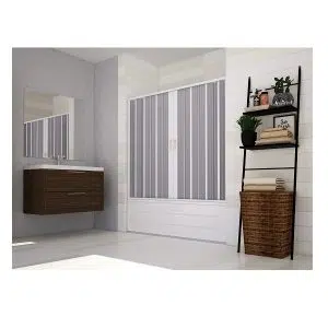 Параван за вана FLEX 2, 150-170×150 см, обков PVC, бял | HomeZONA Параван за вана FLEX 2