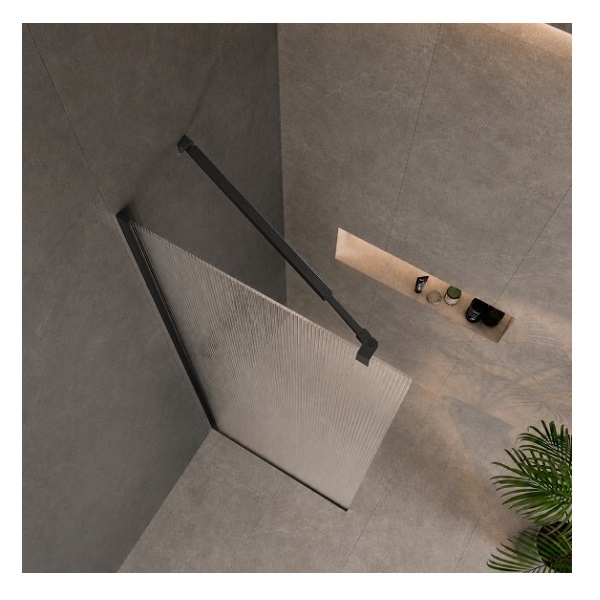 Параван за баня RIVELLE Black, 60-80×200 см, 8 мм | HomeZONA Параван за баня RIVELLE Black