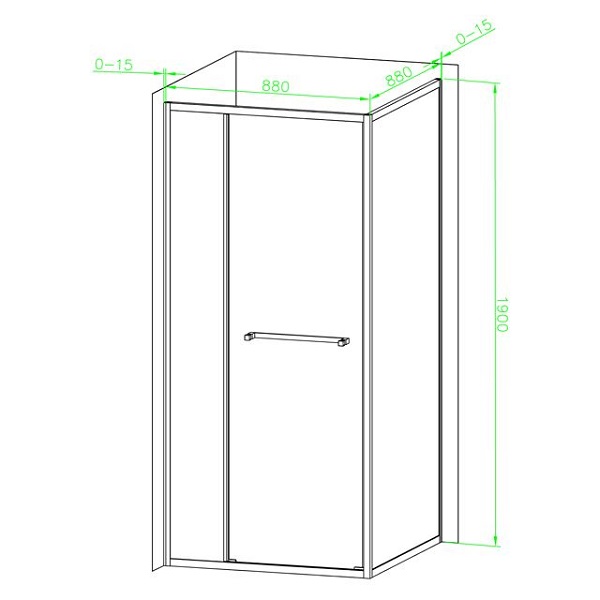 Душ кабина 25013-9C, 90х90 см, хром | HomeZONA Душ кабина 25013-9C
