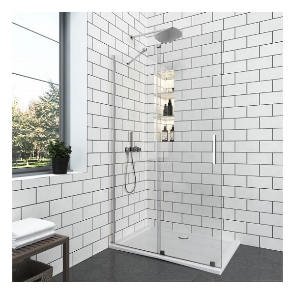 Параван за баня ELGIO CHROME, 80-120х200 см, хром | HomeZONA Параван за баня ELGIO CHROME