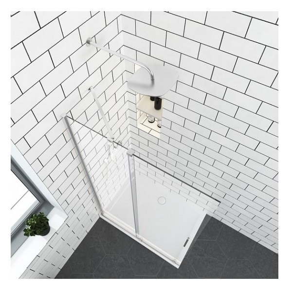 Параван за баня ELGIO CHROME, 80-120х200 см, хром | HomeZONA Параван за баня ELGIO CHROME